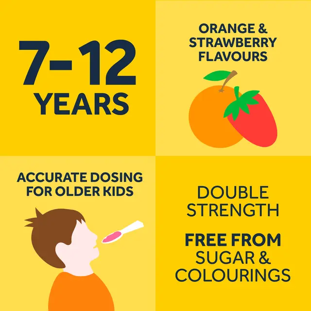 Nurofen Double Strength For Children 7-12 years Strawberry Flavour 100ml - Image 2