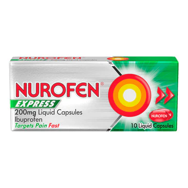 Nurofen Express 200mg Liquid 10 Liquid Capsules