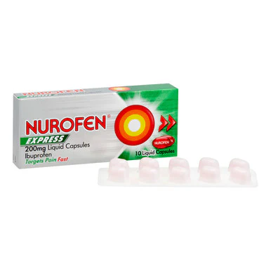 Nurofen Express 200mg Liquid 10 Liquid Capsules - Image 2
