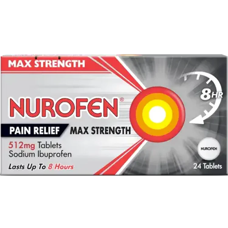 Nurofen Max Strength Pain Relief 512mg 24 Tablets