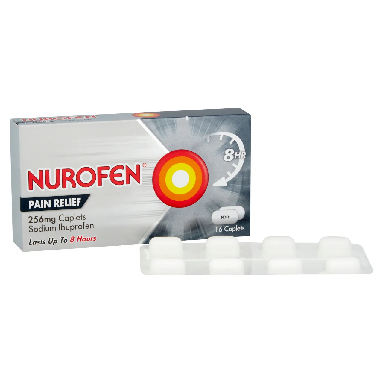 Nurofen Pain Relief 256mg 16 Caplets - Image 2