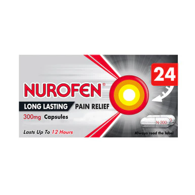 Nurofen Long Lasting Pain Relief 300mg Prolonged Release 24 Capsules