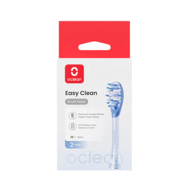Oclean Easy Clean Brush Head 2 Pack Blue