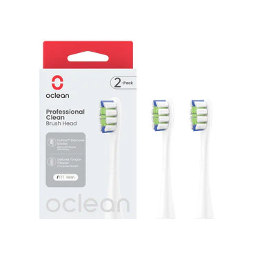 Oclean Professional Clean Brush Head 2 Pack White