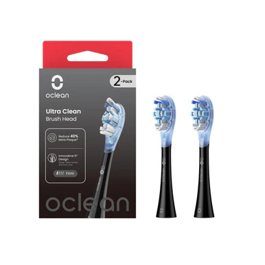 Oclean Ultra Clean Brush Head 2 Pack Black