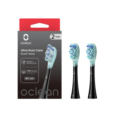Oclean Ultra Gum Care Brush Head 2 Pack Black