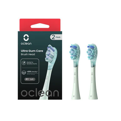 Oclean Ultra Gum Care Brush Head 2 Pack Green