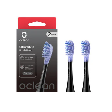 Oclean Ultra White Brush Head 2 Pack Black