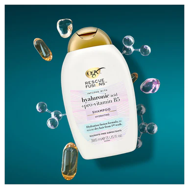 OGX Rescue Fusions Hyaluronic Acid + Pro-Vitamin B5 Shampoo 385ml - Image 4
