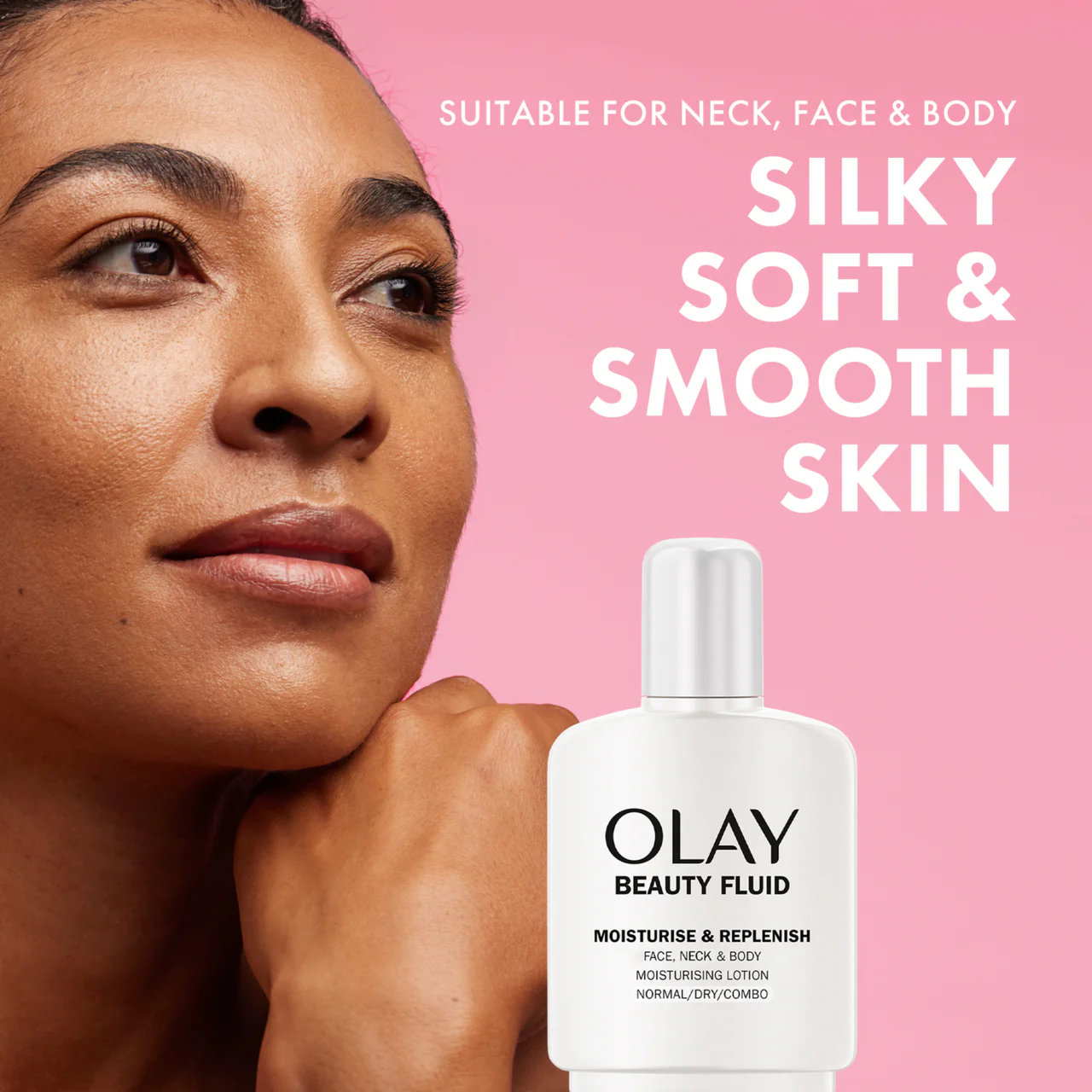 Olay Essential Beauty Fluid Face & Body Normal 200ml - Image 2