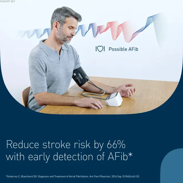 Omron M4 Connect AFib Upper Arm Blood Pressure Monitor (HEM-7196T1-FLE) - Image 7