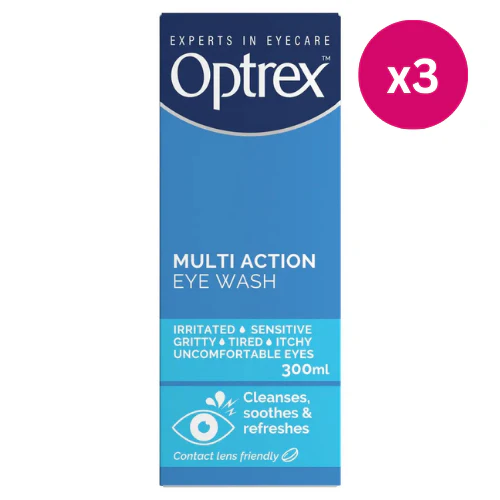 Optrex Multi Action Eye Wash 300ml x 3