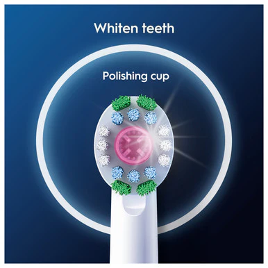 Oral-B Cross Action Refill Head White 4s - Image 2