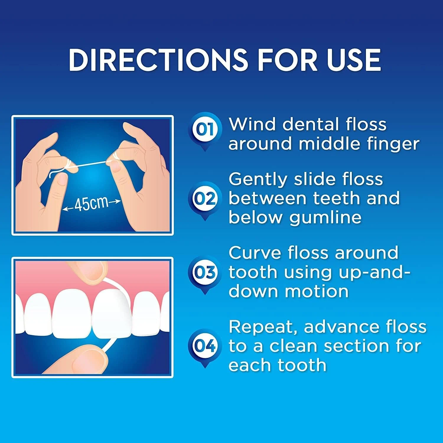 Oral-B Essential Unwaxed Dental Floss 50m x6 - Image 2