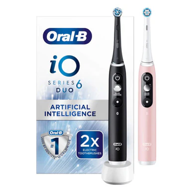 Oral-B iO6 Black Lava & Pink Sand Toothbrush Duo