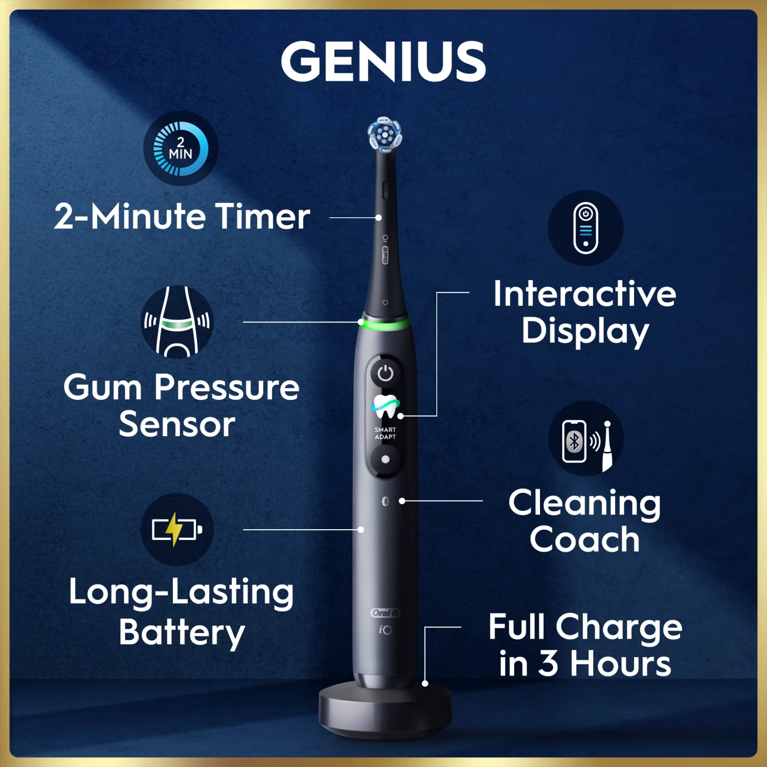 Oral-B iO9 Black Onyx Electric Toothbrush - Image 3
