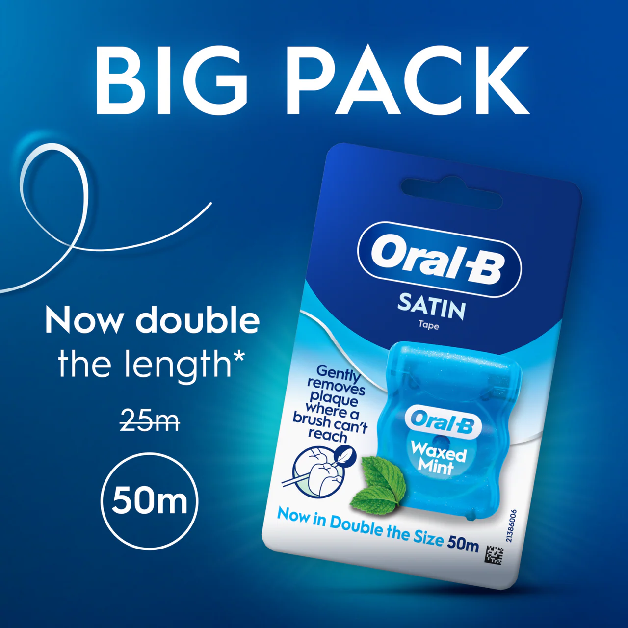 Oral-B Satin Tape Waxed Mint 50m - Image 7
