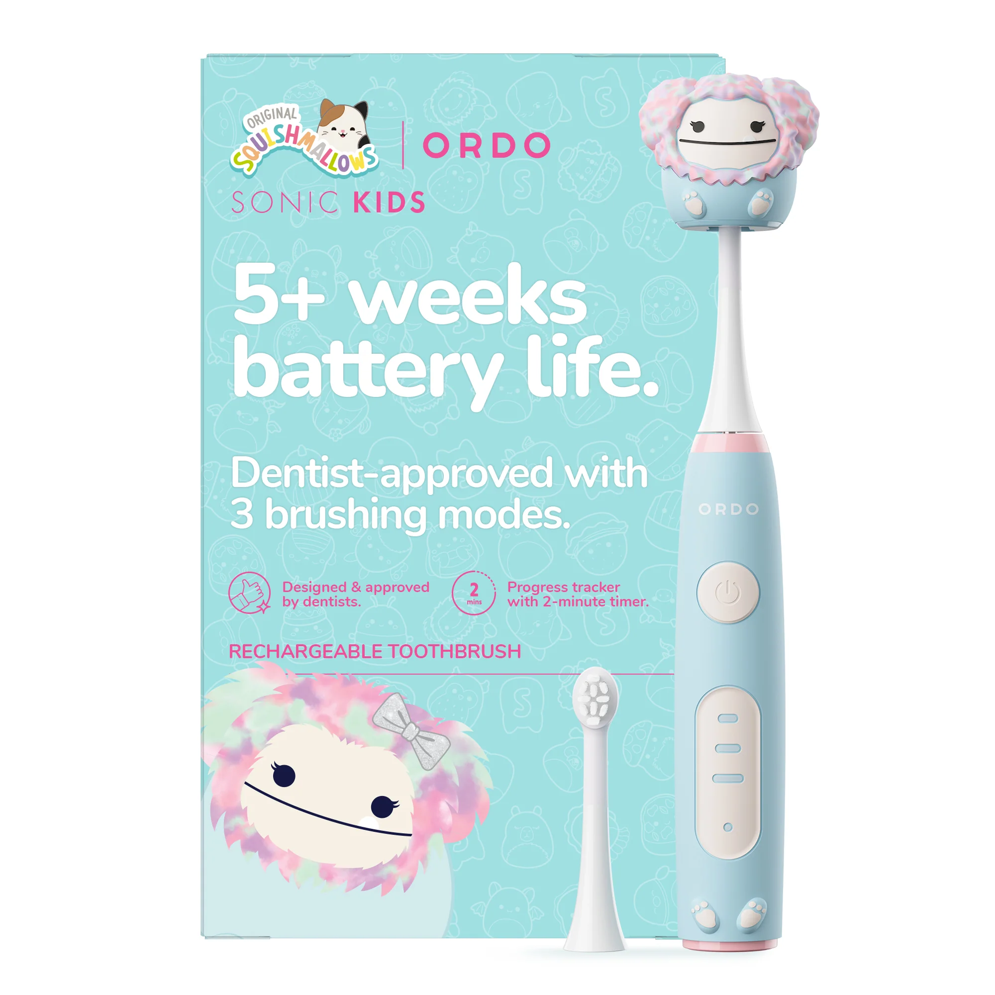 Ordo Sonic Kids Rechargeable Toothbrush Squishmallows Zozo