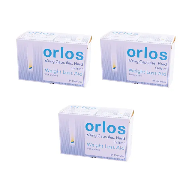 Orlos Weight Loss Aid 60mg 84 Capsules Triple Pack