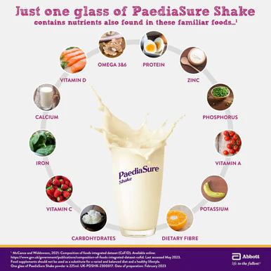 Paediasure Shake Powder Vanilla Flavour Multivitamin Drink for Kids 850g - Image 6