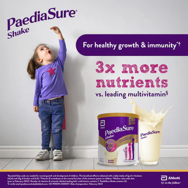 Paediasure Shake Powder Vanilla Flavour Multivitamin Drink for Kids 850g - Image 7