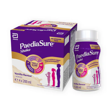 PaediaSure Shake Vanilla Flavour Multivitamin Drink for Kids 4 x 200ml