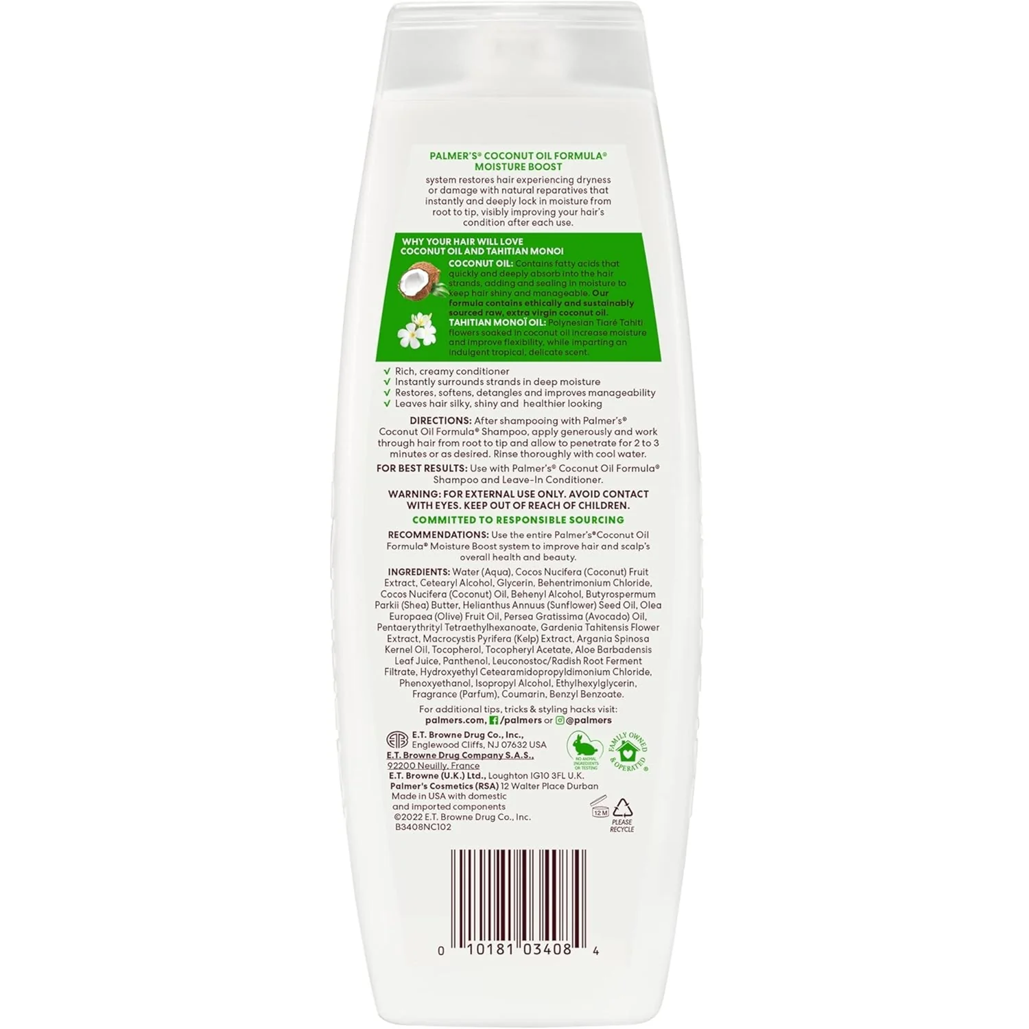 Palmer's Coconut Oil Formula Moisture Boost Conditioner 400ml - Image 2