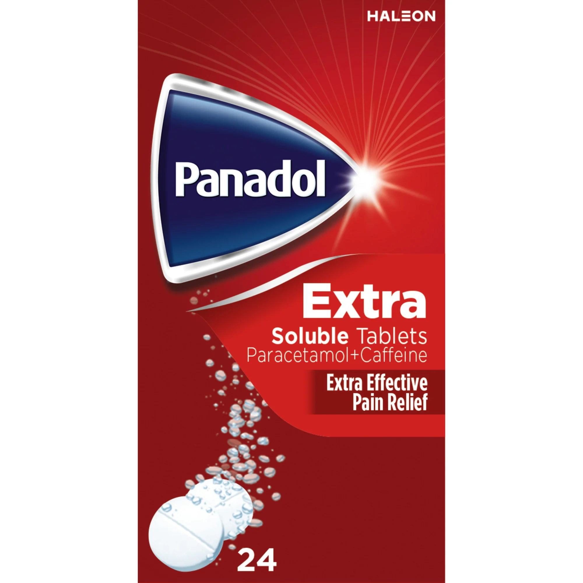 Panadol extra 500mg paracetamol + caffeine soluble tablets