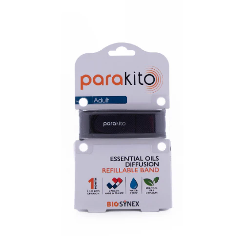 Parakito Adult Anti-Mosquito Black Wristband