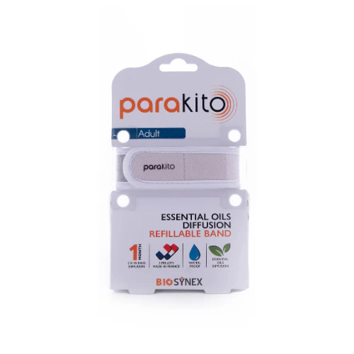 Parakito Adult Anti-Mosquito White Wristband