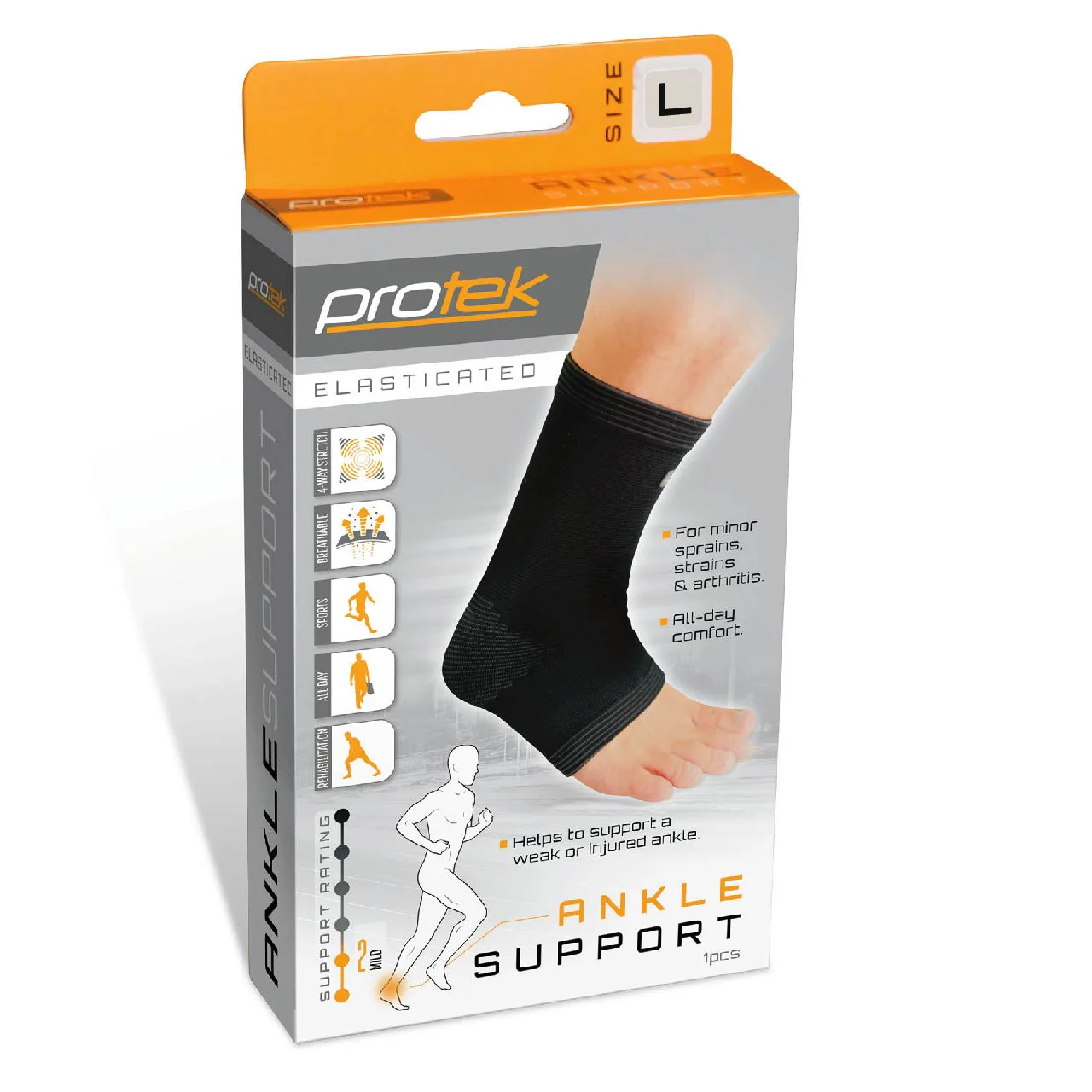 Protek Elasticated Ankle Support - Large