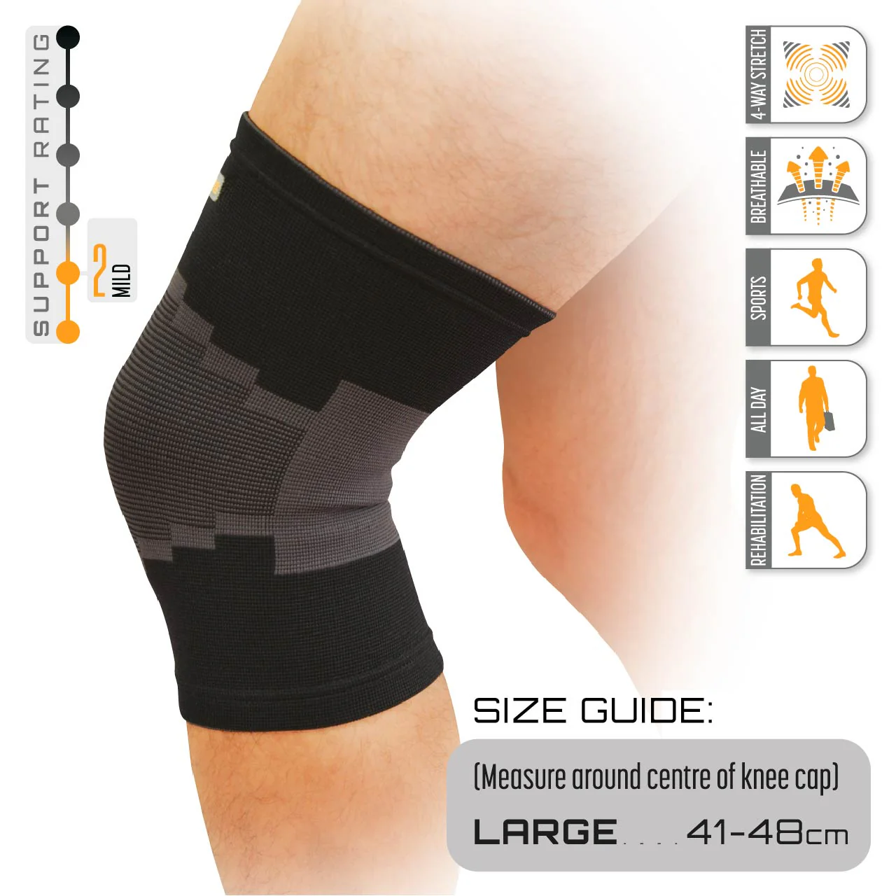 Protek Elasticated Knee Support - Large - Image 3