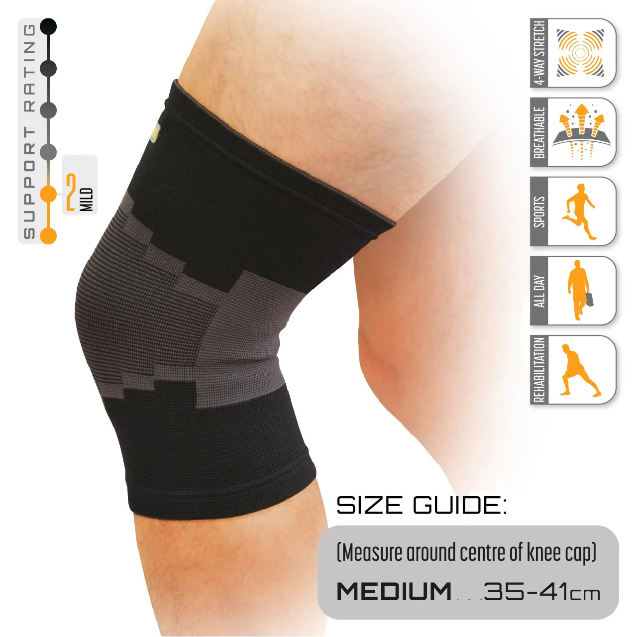 Protek Elasticated Knee Support - Medium - Image 3