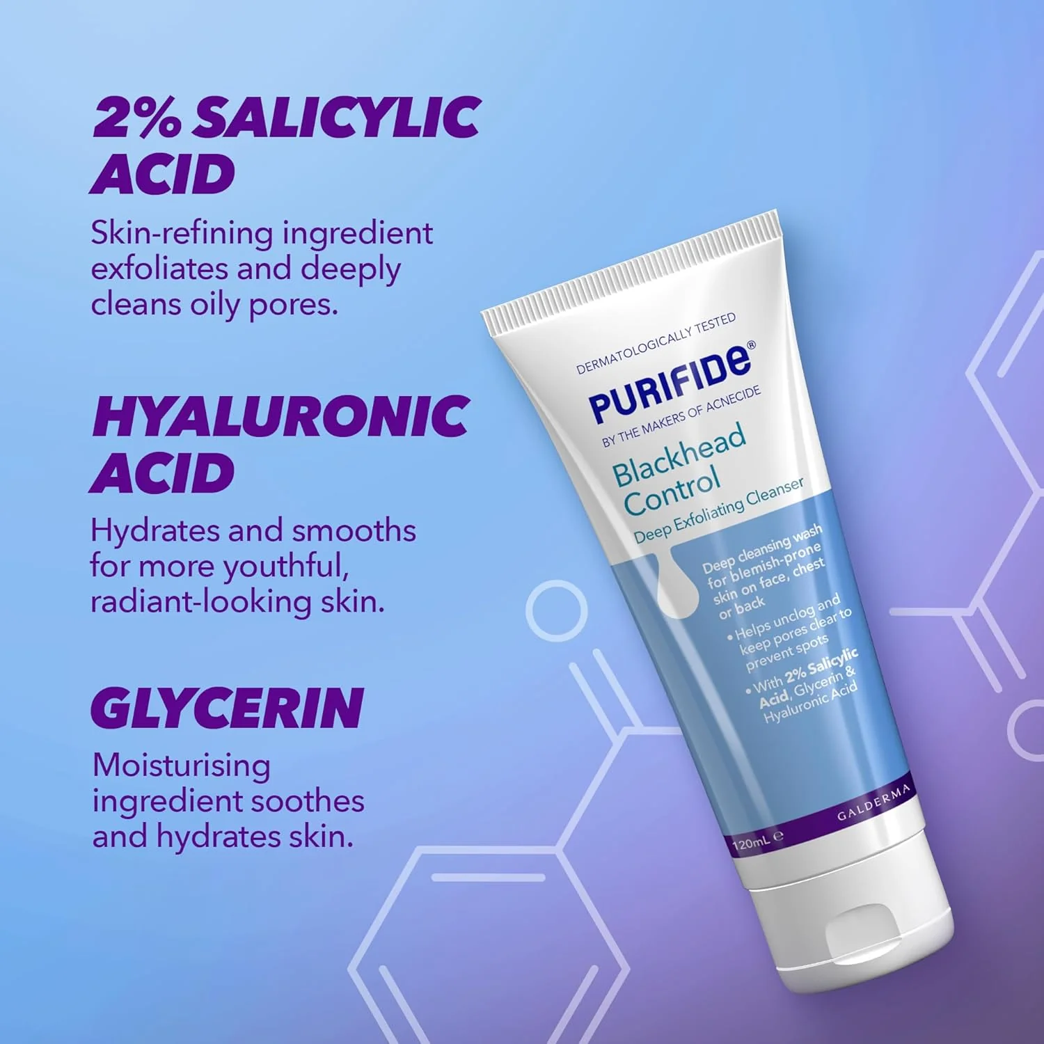 Purifide Blackhead Deep Exfoliator Cleanser 120ml - Image 5