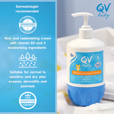 QV Baby Moisturising Cream Pump 250g - Image 4
