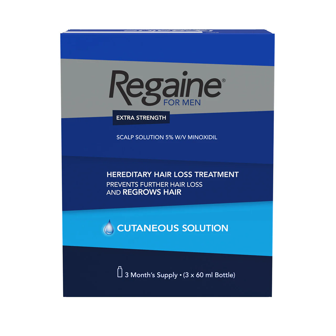 Regaine Extra Strength Hair Loss Solution For Men 3 Months 3 x 60ml Bottles - Image 3