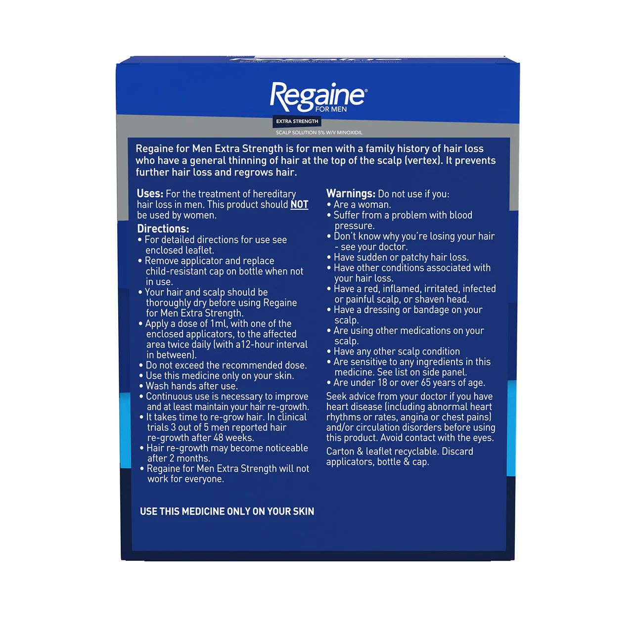 Regaine Extra Strength Hair Loss Solution For Men 3 Months 3 x 60ml Bottles - Image 5