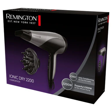 Remington Ionic Dry 2200 Black/Silver Hairdryer