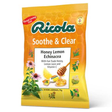 Ricola Soothe & Clear Honey Lemon and Echinacea Cough Drops 20 Lozenges - Image 2