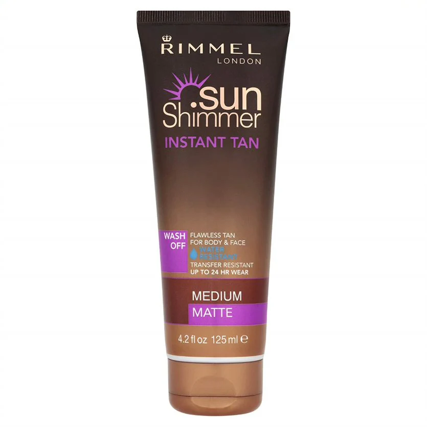 Rimmel Water Resistant Instant Tan Wash Off Medium Matte 125ml