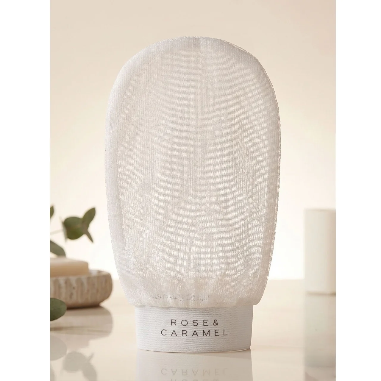 Rose & Caramel Body Exfoliating Body Hammam Mitt - Image 3