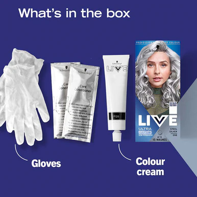 Schwarzkopf LIVE Ultra Brights Semi-Permanent 098 Steel Silver - Image 2
