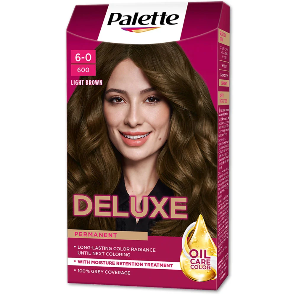 Schwarzkopf Palette Deluxe Hair Dye Light Brown 6-0 1 Box