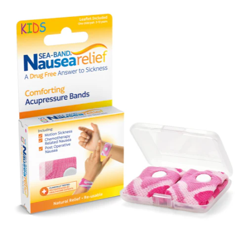 Sea-Band Nausea Relief Child Pink Acupressure Bands - Image 2
