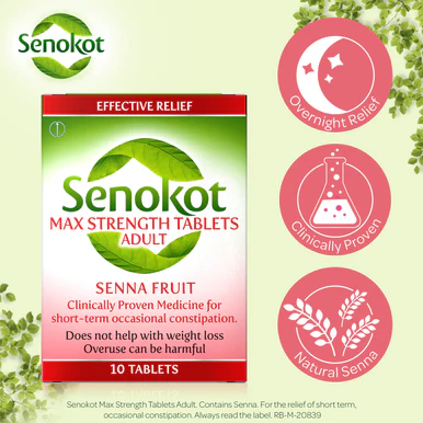 Senokot Max Strength (12 Years Plus) 48 Tablets - Image 8