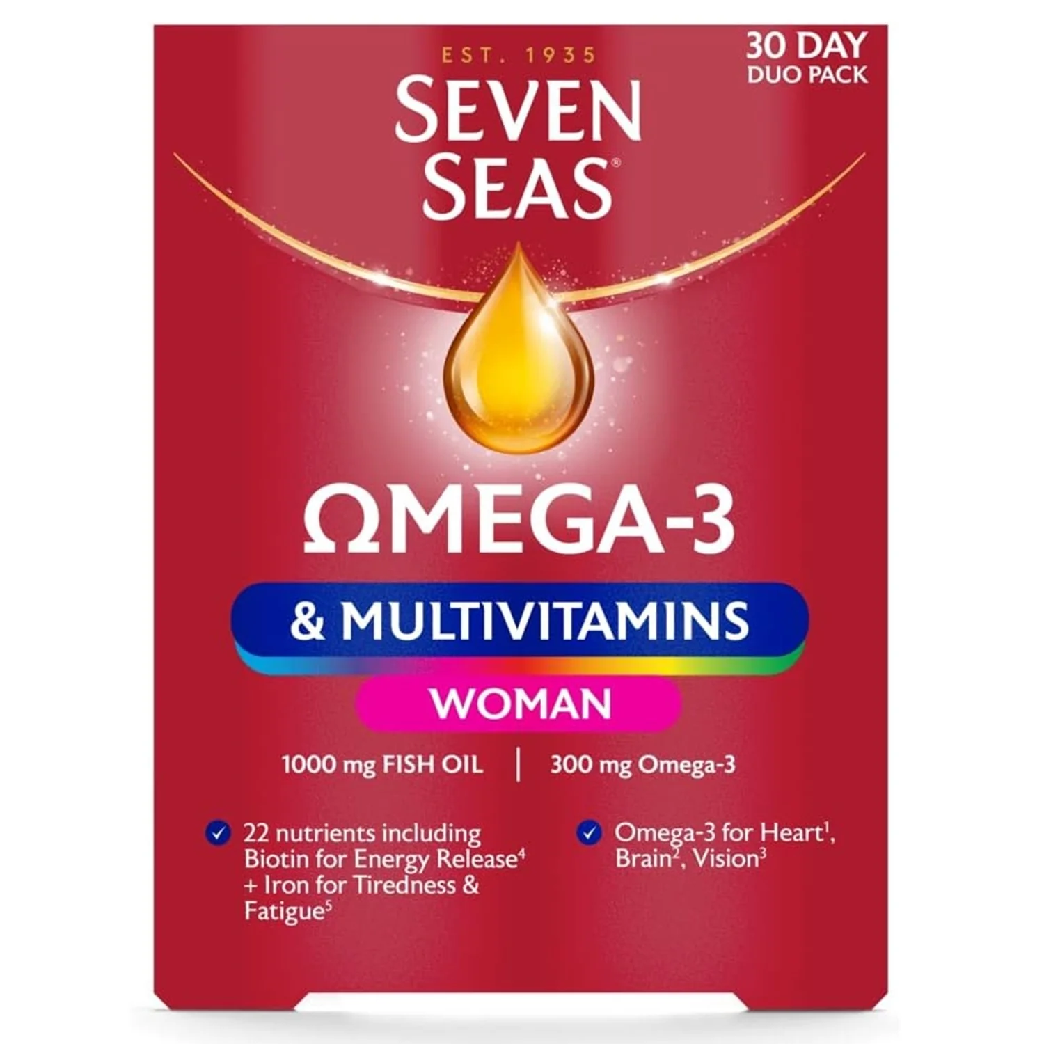 Seven Seas Omega 3 & Multivitamins Woman 30 Capsules + 30 Tablets
