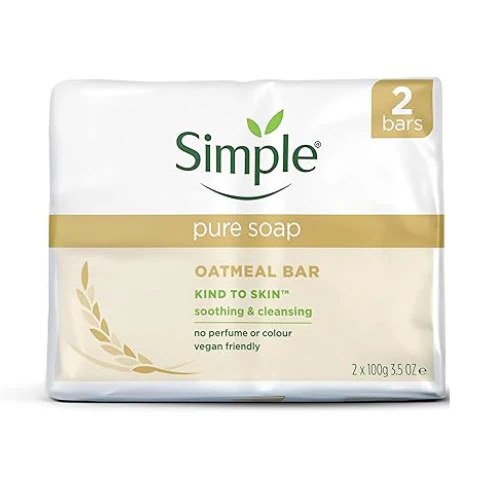 Simple Pure Oatmeal Soap 100g x 2