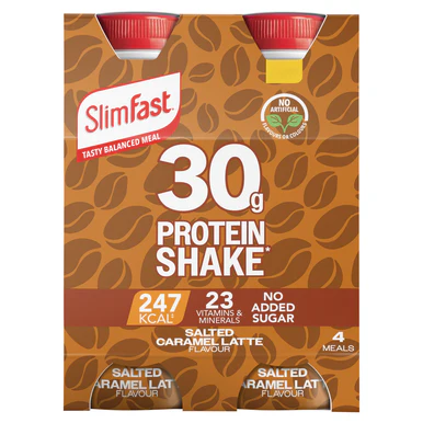 SlimFast 30g Salted Caramel Latte Ready to drink Shake 4x325ml