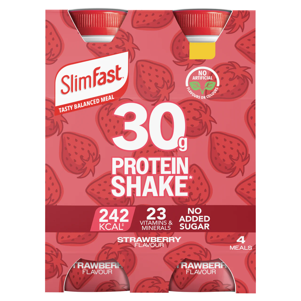 SlimFast 30g Strawberry Ready to drink Shake 4x325ml