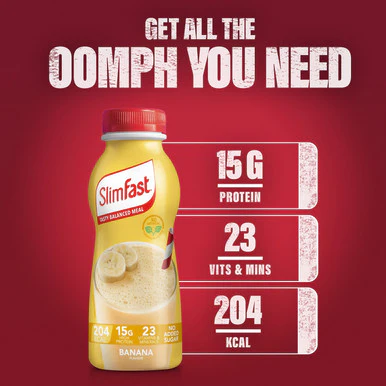 SlimFast Milkshake Multipack Bottle Banana 6x325ml - Image 2